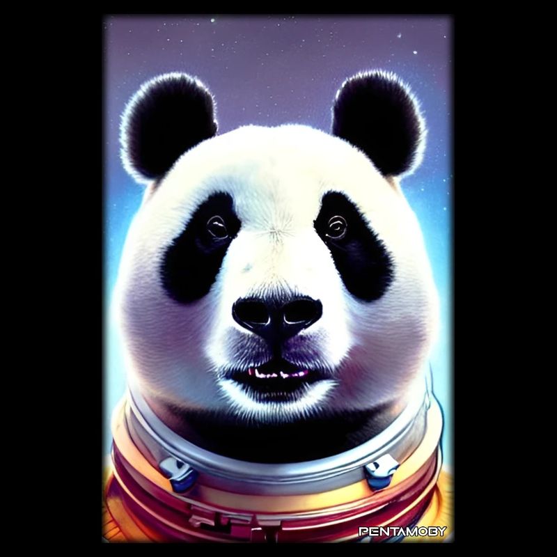 Pandabär Panda Astronaut Zukunft Sci-Fi Technik