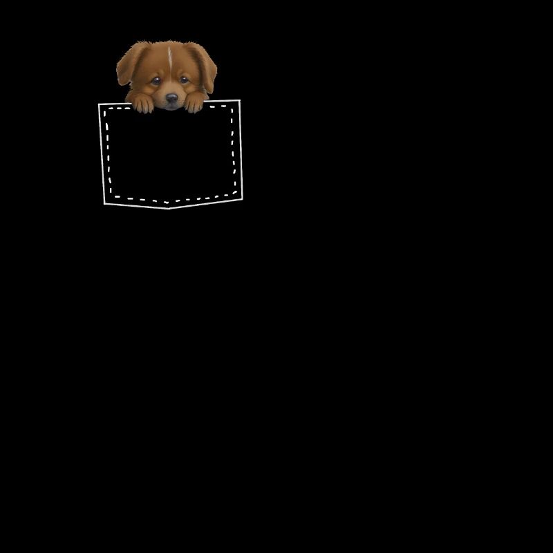 Chien dans la poche de poitrine levrette