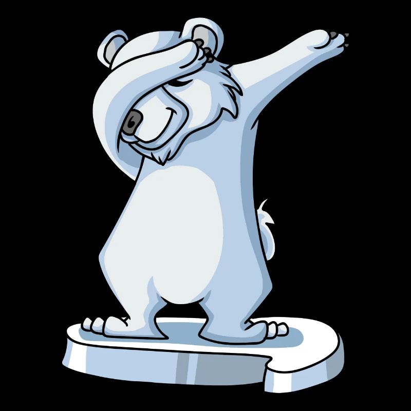 Dabbender polar bear