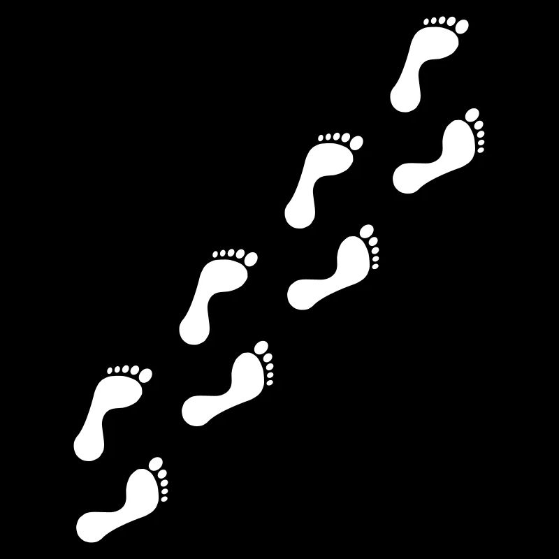 Footprints Walking barefoot