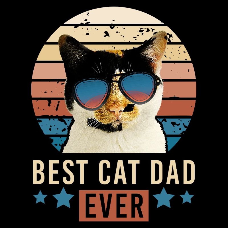 Best cat dad ever Katze Schildpatt Glückskatze