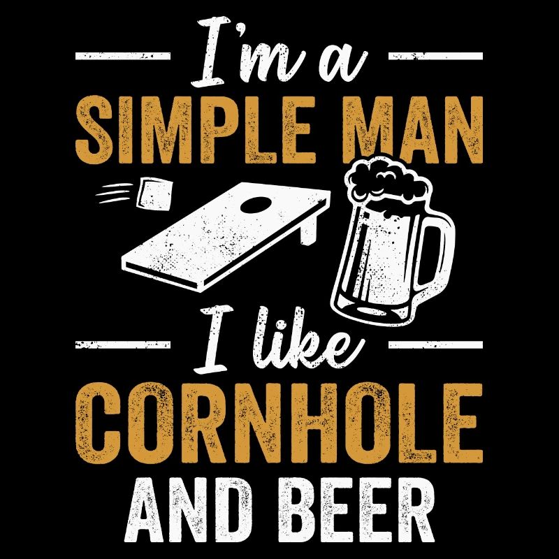 Einfacher Mann Cornhole und Bier