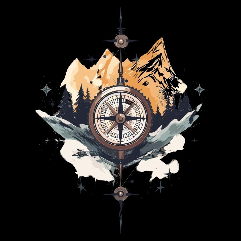 Compass Snow Landscape