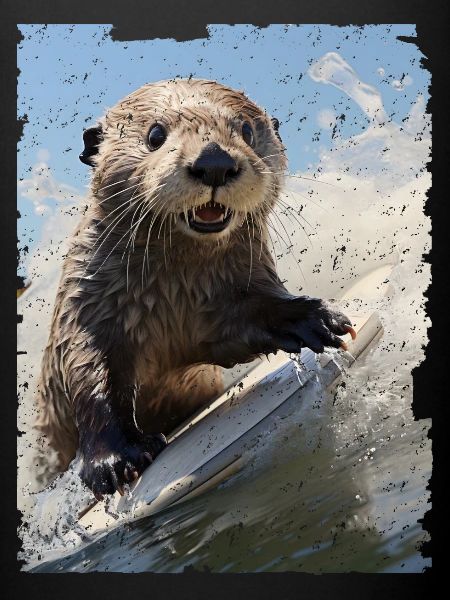 Surfer loutre de mer