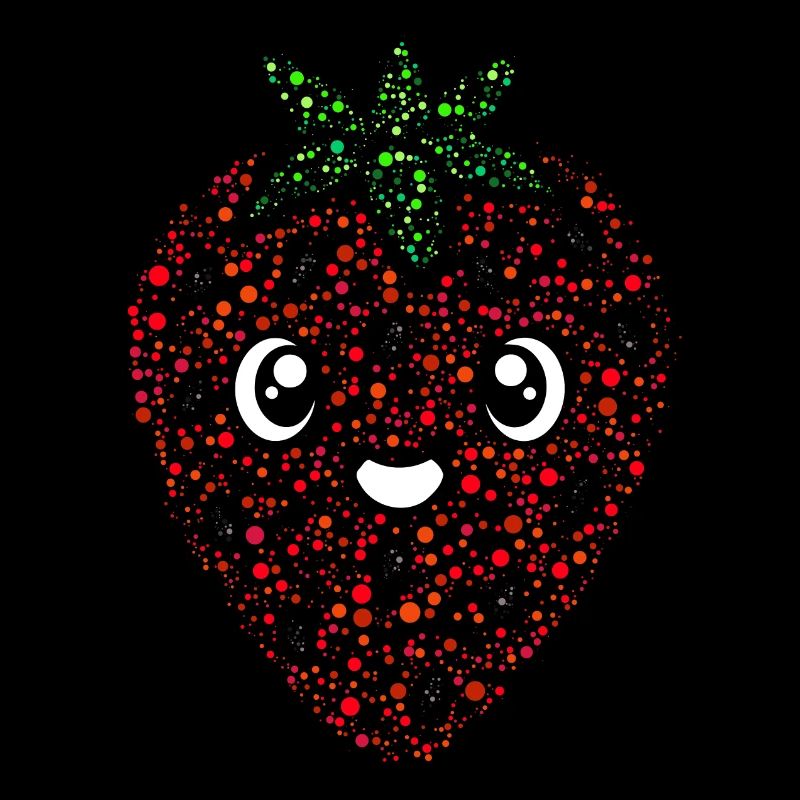 Strawberry from cheerful bubbles and circles