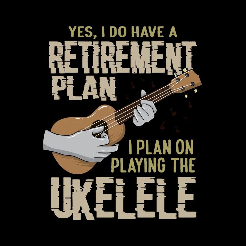 Drôle ukulélé Plan de retraite Ukulele Guitare