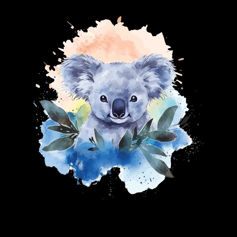 Adorable aquarelle koala art