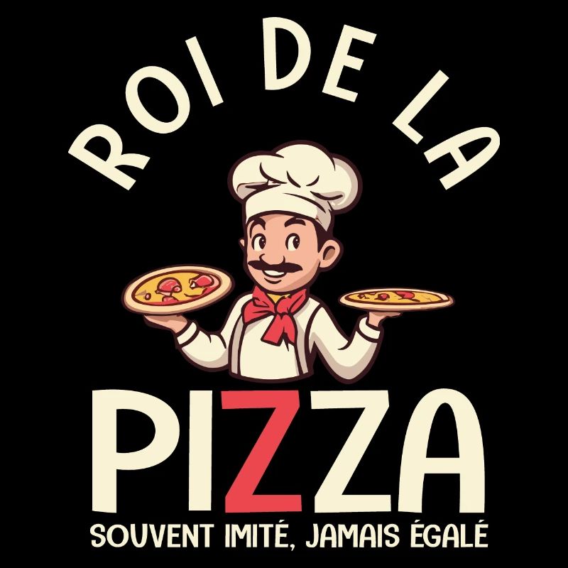 Pizzaiolo roi de la pizza cadreau drole