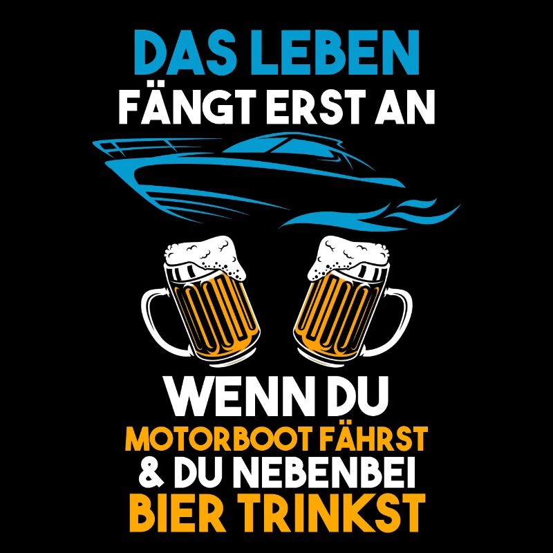 Motorboot Bier Bootsbesitzer Geschenk