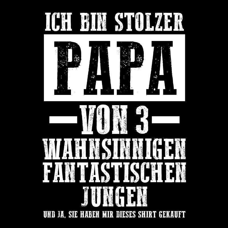 Papa 3 Söhne Vater Geschenk