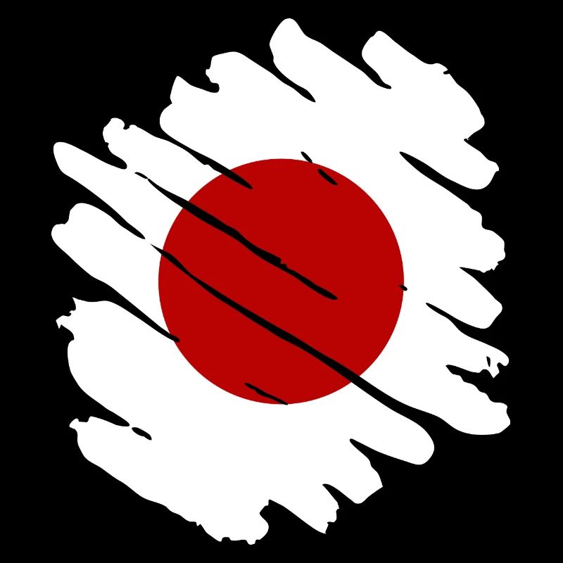 Drapeau du Japon Look Usé Nihon Drapeau Japonais