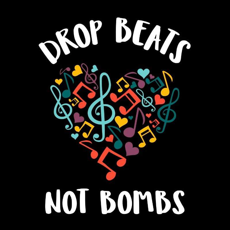 Drop Beats Not Bombs | Spruch Peace Geschenk Heart