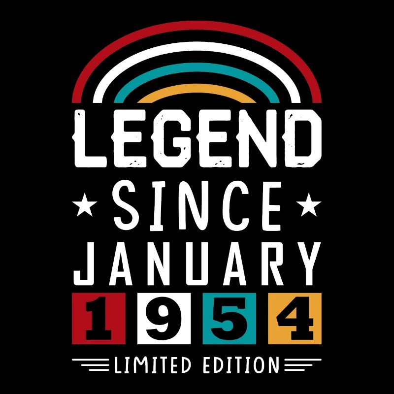 1954 Legend Since Geburtstag Geschenk Januar