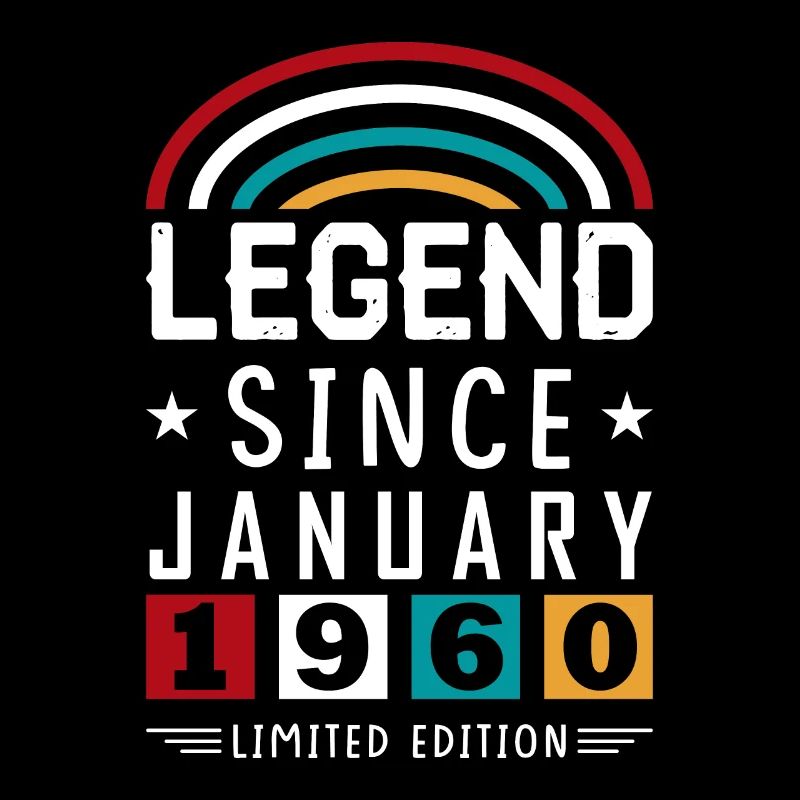 1960 Legend Since Geburtstag Geschenk Januar