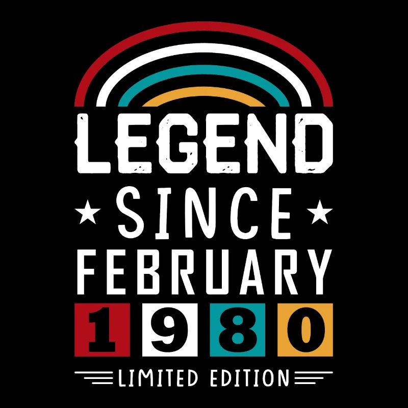 1980 Legend Since Birthday Gift February