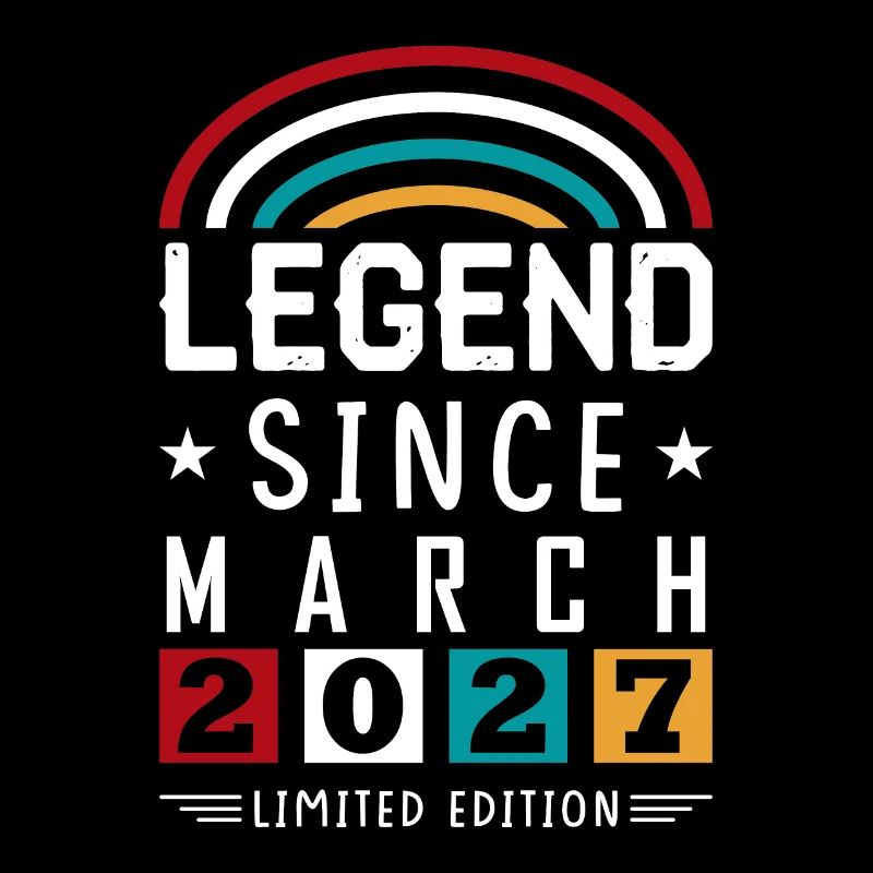 2027 Legend Since Geburtstag Geschenk März