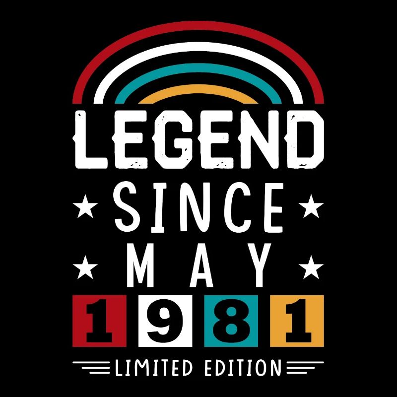 1981 Legend Since Geburtstag Geschenk Mai