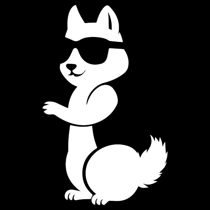 Lustiges Eichhörnchen mit Sonnenbrille Eichhörnchen
