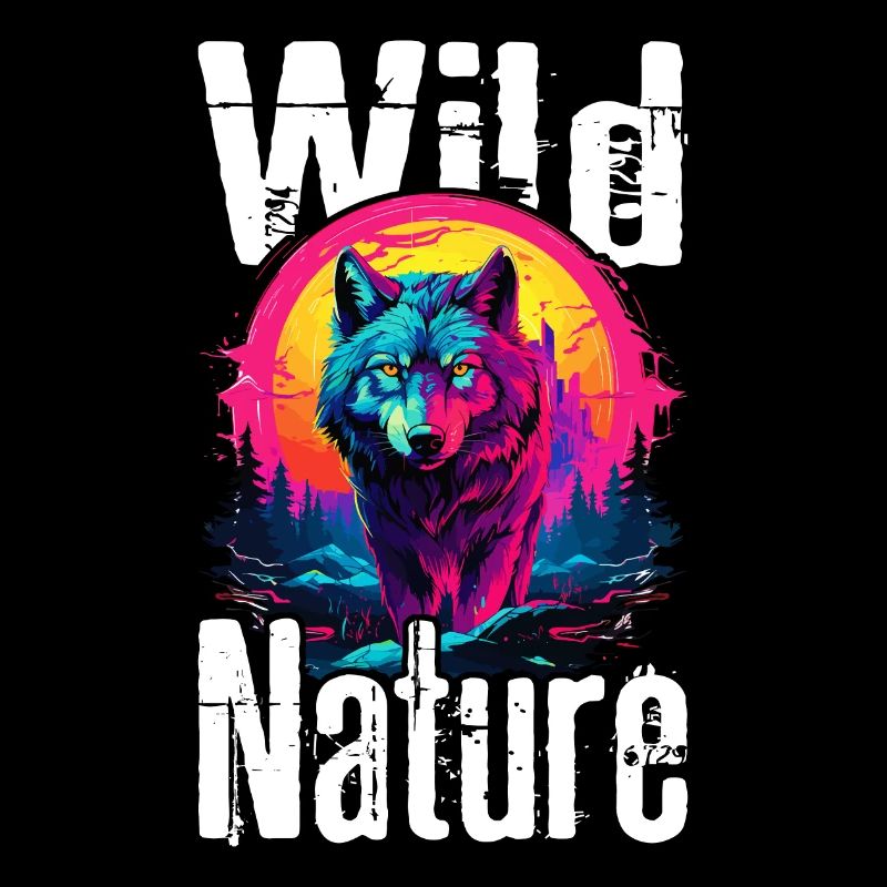 Wolf Wolf Head Wolves Wolf Pack Nature Neon Colorful