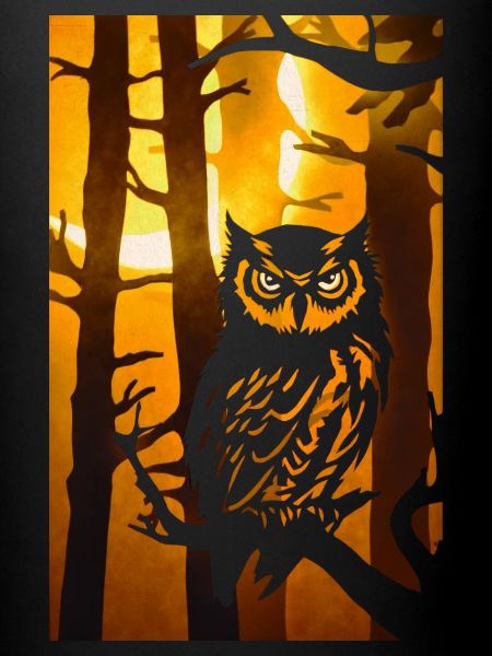 Papier découpé – Hibou