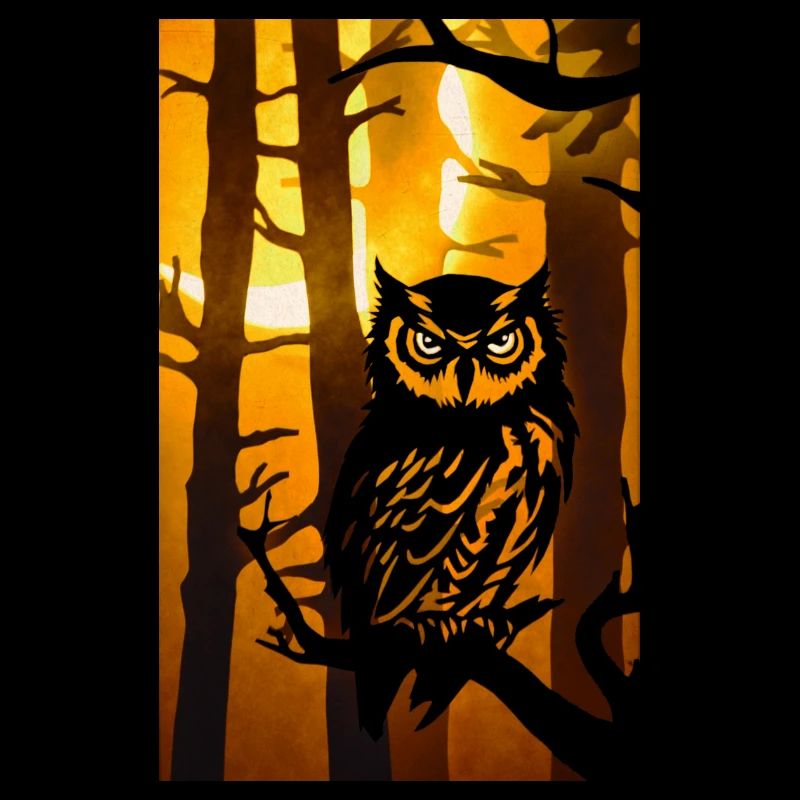 Scherenschnitt – Eule