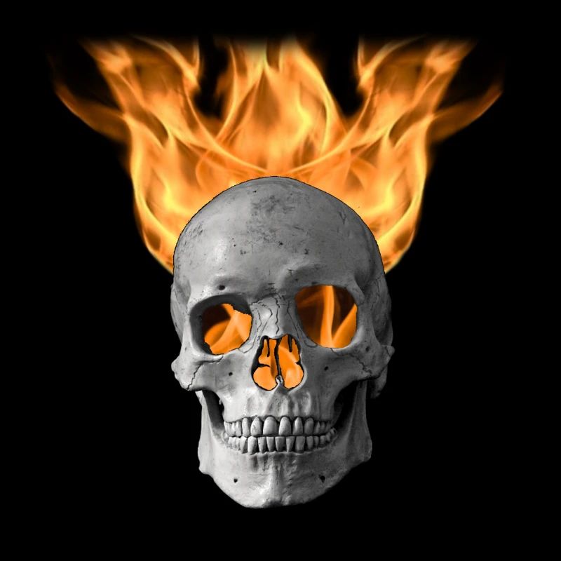 tête de mort feu