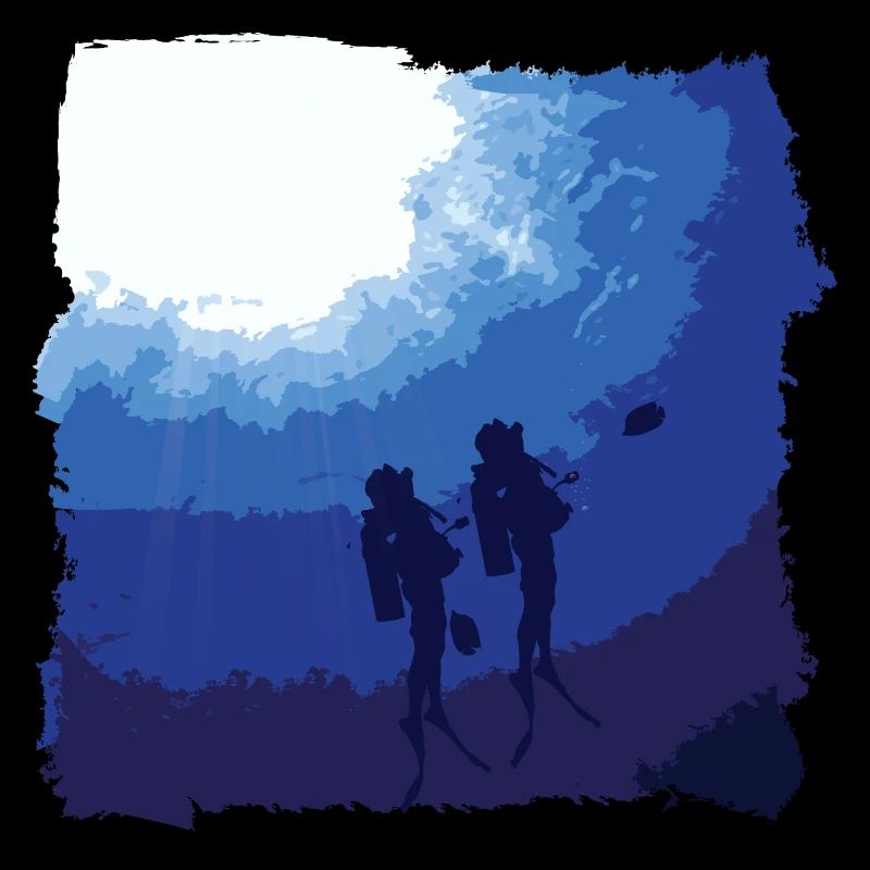 Divers Dive Underwater Gift