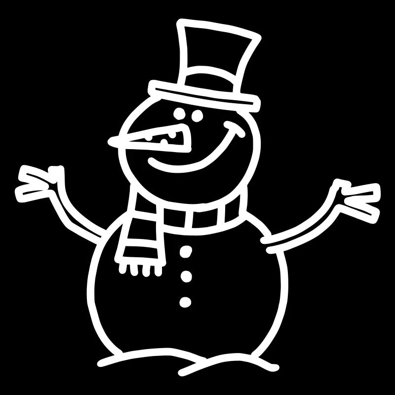 Christmas drawing snowman