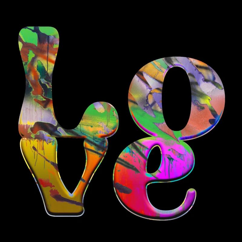 Graffiti,love,schrift,chrom,bunt,liebe,bunt