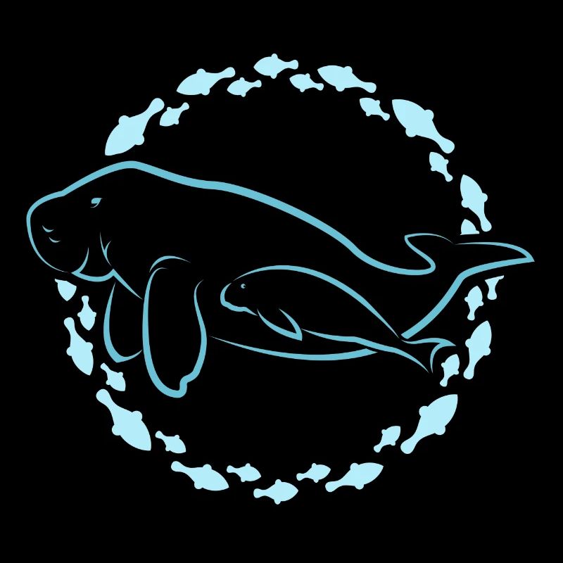 Manatee with baby