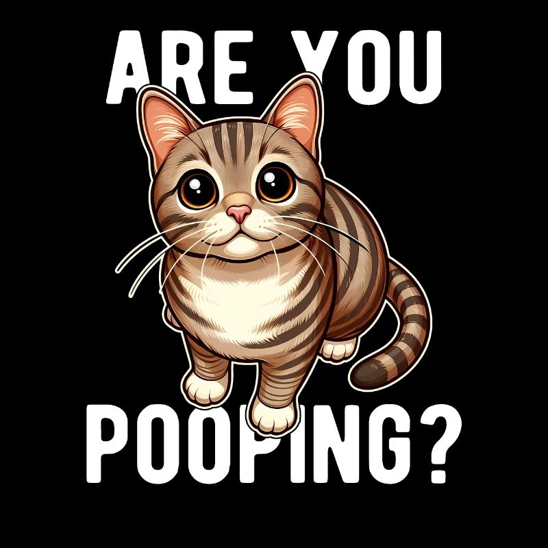 Are You Pooping? Funny Cat