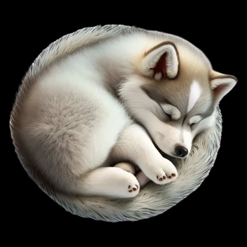 HUSKY TOUT MIGNON QUI DORT - CHIEN