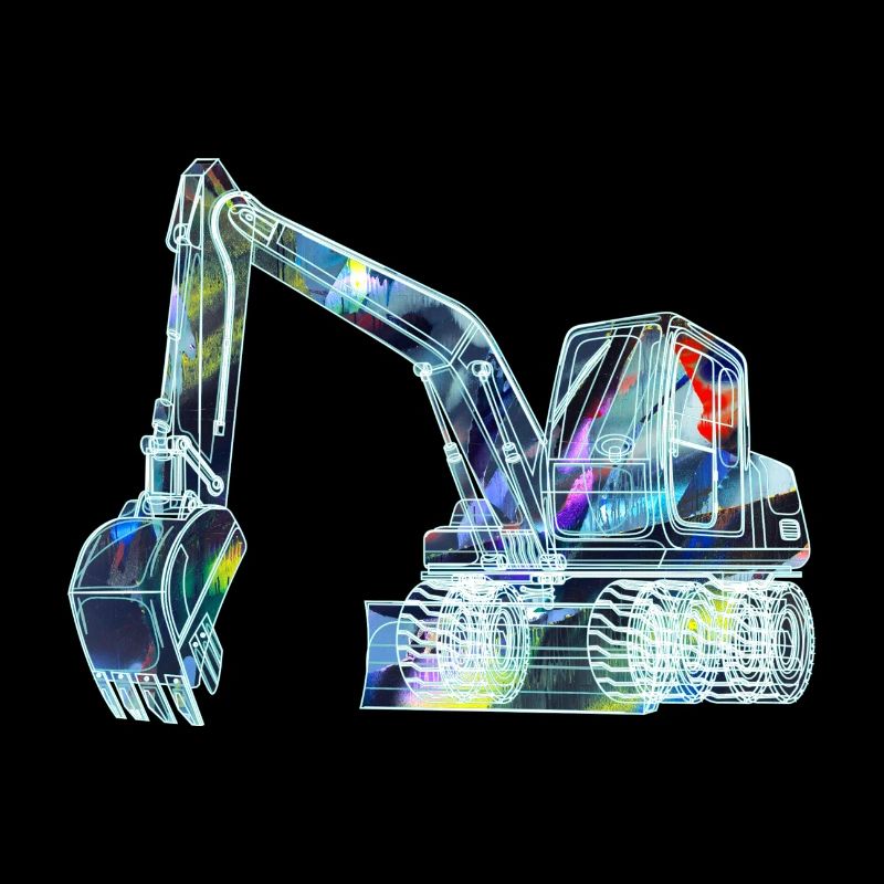 bagger,baggerfahren,baggerfahren,graffiti,bunt