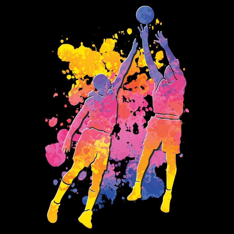 Basketteur Coloré Paint Slam Dunk Sports
