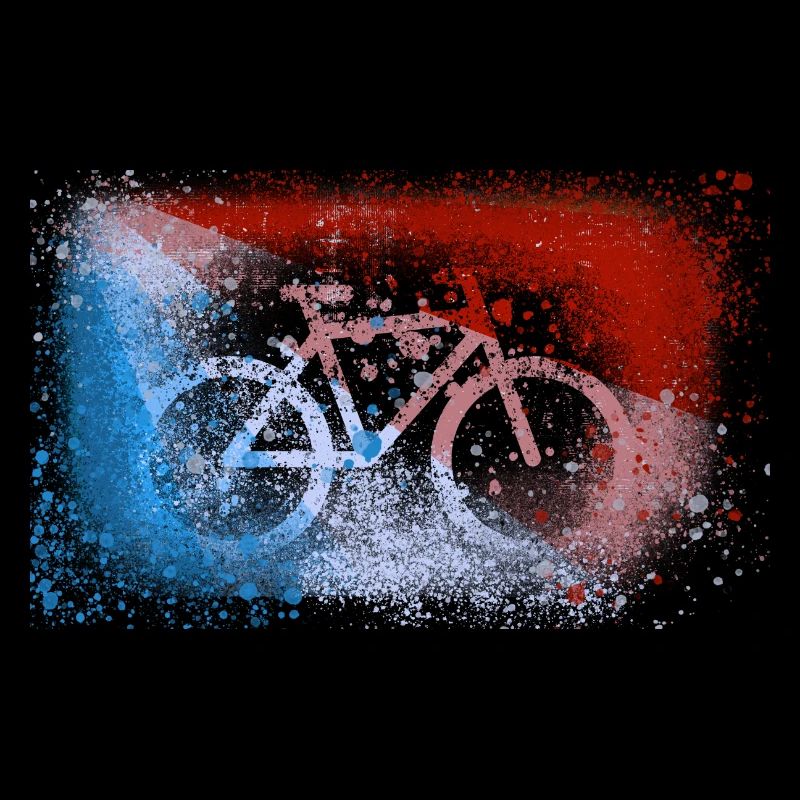 Fahrrad,vintage, illustration,bunt,retro,graffiti