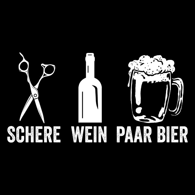 Wein Schere Paar Bier