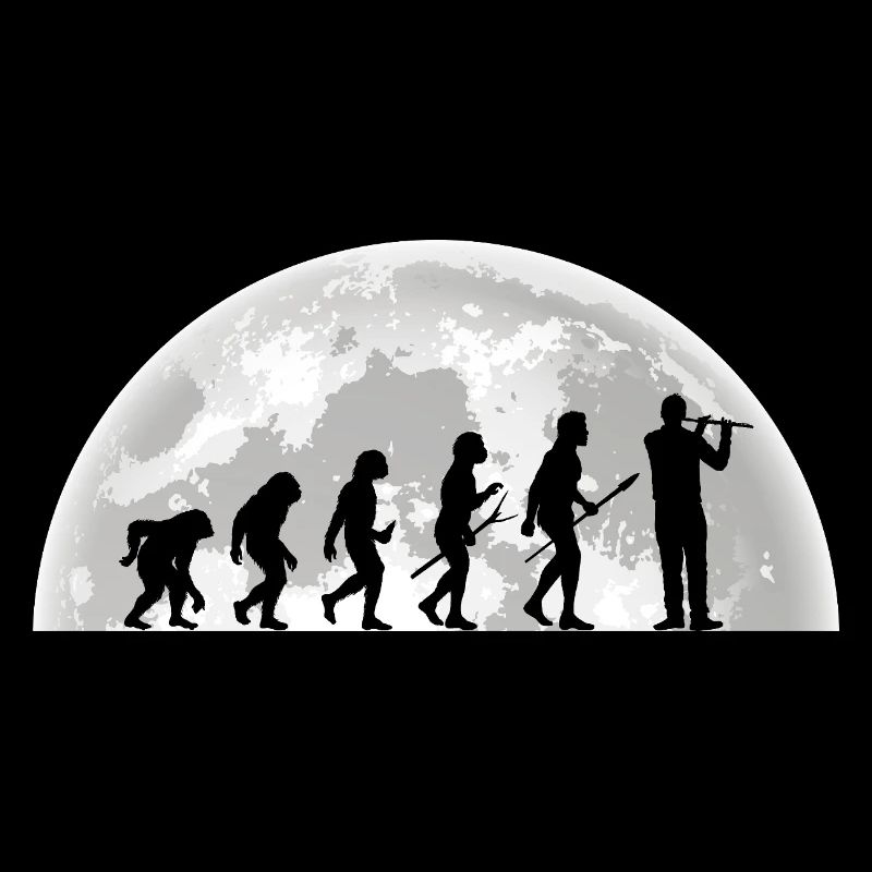 Flötist Evolution Querflöte