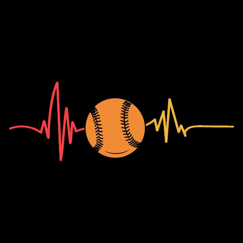 Baseball Player Heartbeat Baseball