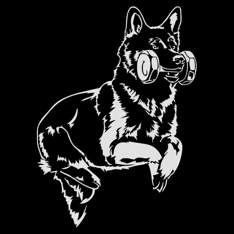 DEUTSCHER SCHÄFERHUND im Sprung Wilsigns