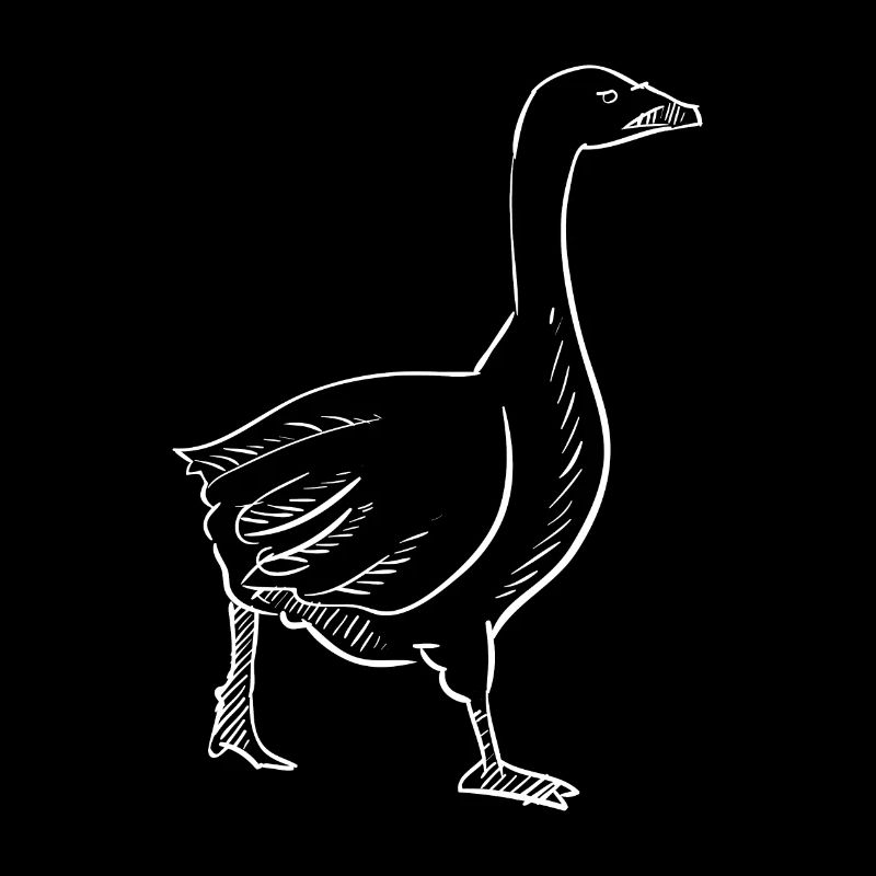 Goose hand-drawn