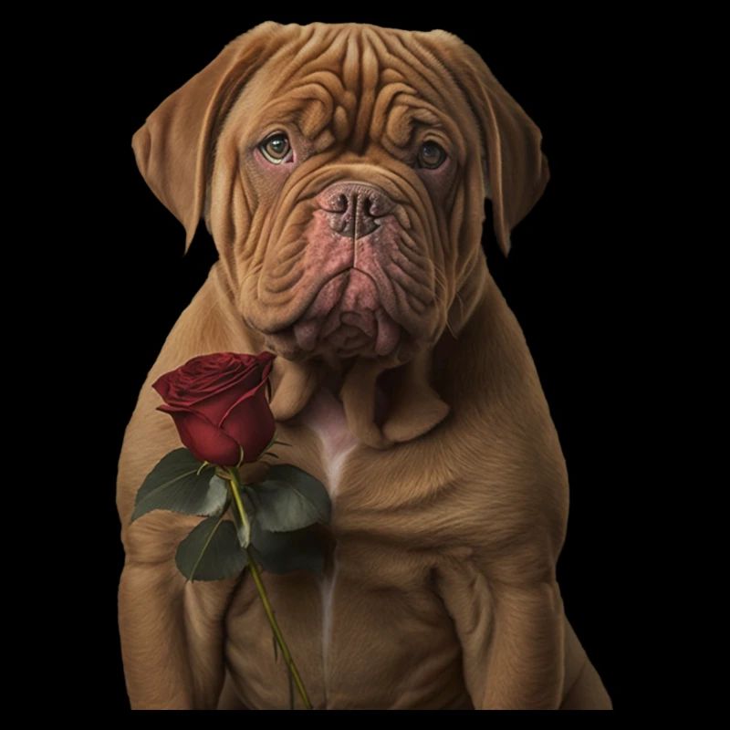 Dogue de Bordeaux Saint-Valentin