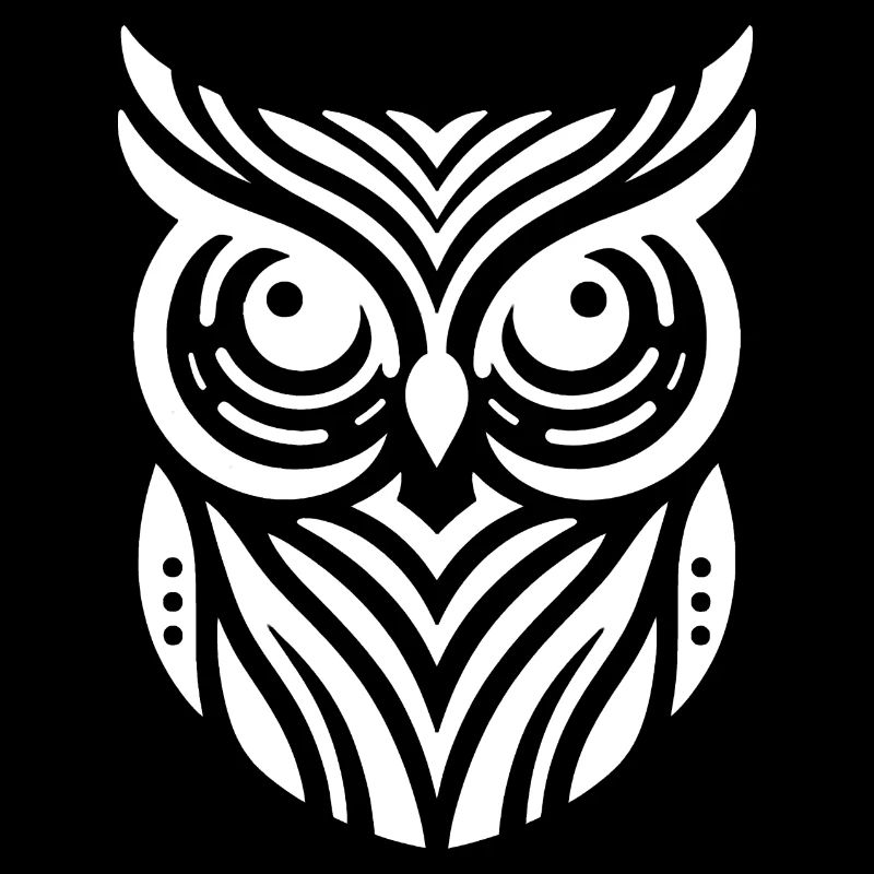 Minimalist Owl Abstract Art