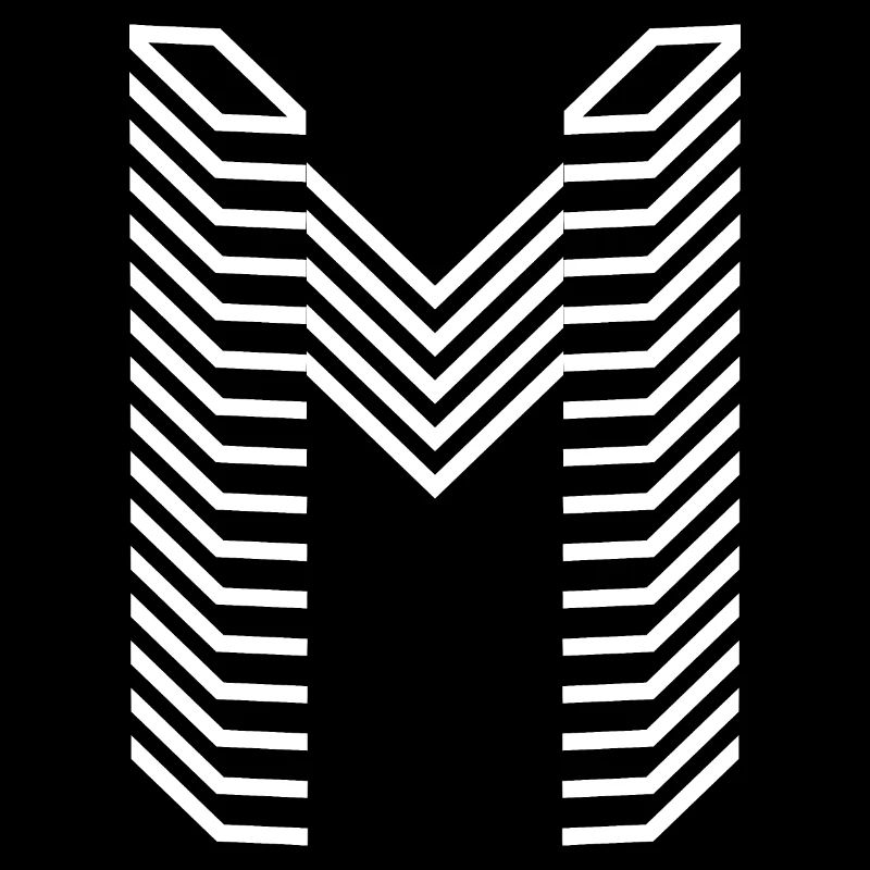 Unique Letter M Logo Design « Blanc »