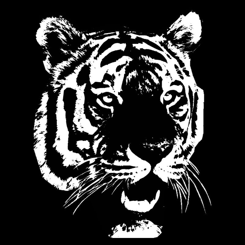 Un visage de tigre comme symbole de puissance et de force