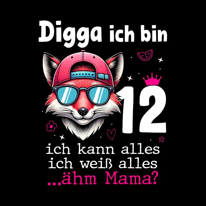 Digga Ich Bin 12 Kindergeburtstag Mädchen