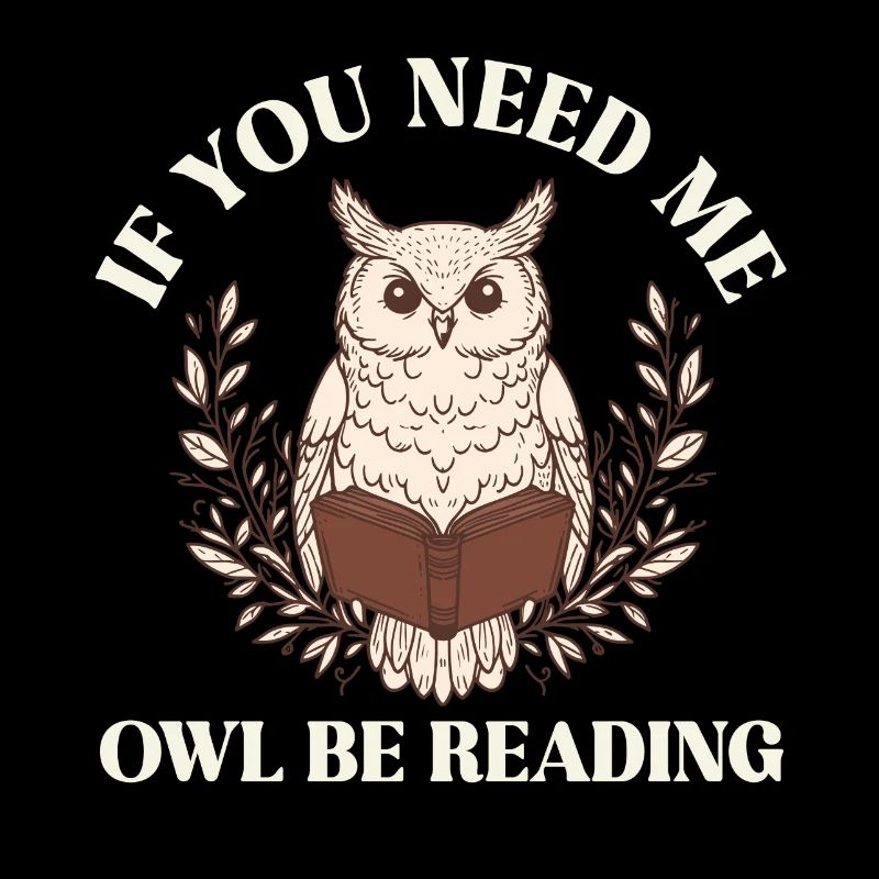 Wenn Du Mich Suchst, Eule Mit Buch