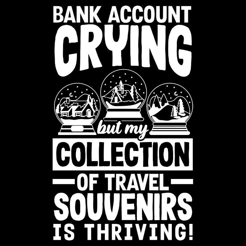 Compte bancaire pleurant, collection de souvenirs de voyage