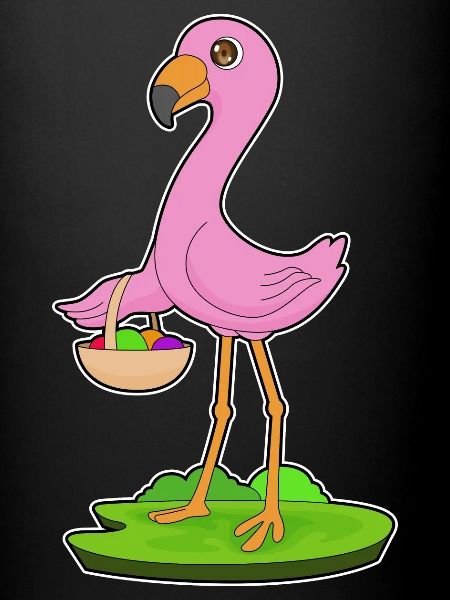 Flamingo Obstkorb