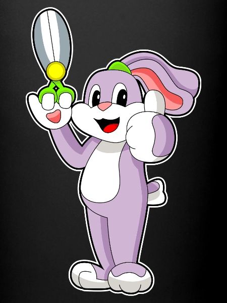 Ciseaux de coiffeur lapin