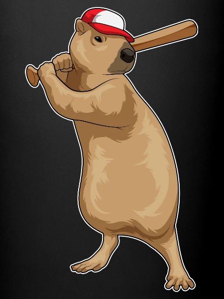capybara baseball baseball bat